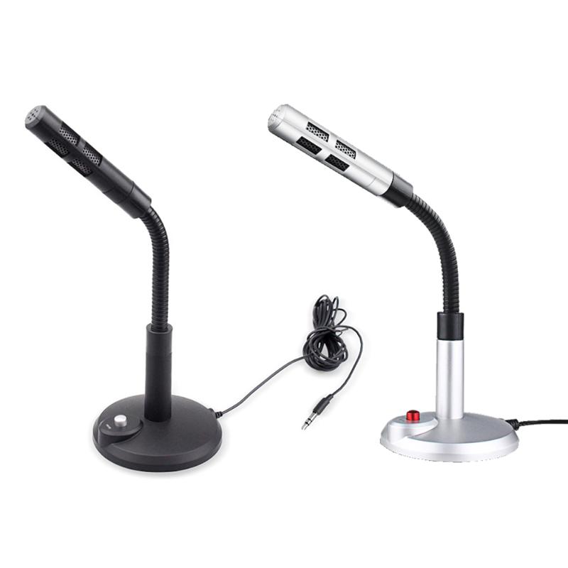 

3.5MM PC Desktop Computer Wired Condenser Microphone Notebook Recording Microphones