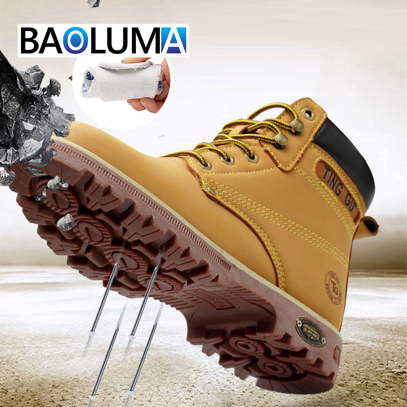 para proteger los dedos de los pies Zapatos de seguridad con punta de acero para hombre botas de trabajo ligeras y transpirables resistentes a perforaciones al aire libre para construcción para proteger los dedos de los pies Zapatos de seguridad con punta de acero para hombre botas de trabajo ligeras y transpirables resistentes a perforaciones al aire libre para construcción