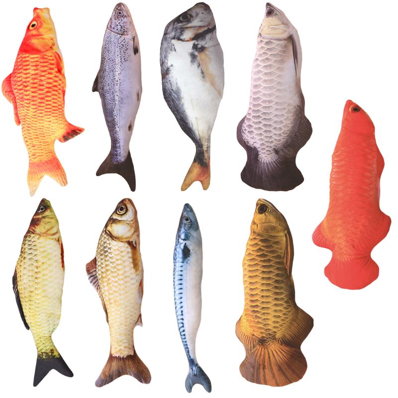 

9 Patterns 1Pc Creative Pet Cat Kitten Chewing Cat Toys Catnip Stuffed Fish Interactive Kitten Product Cats Products For Pets