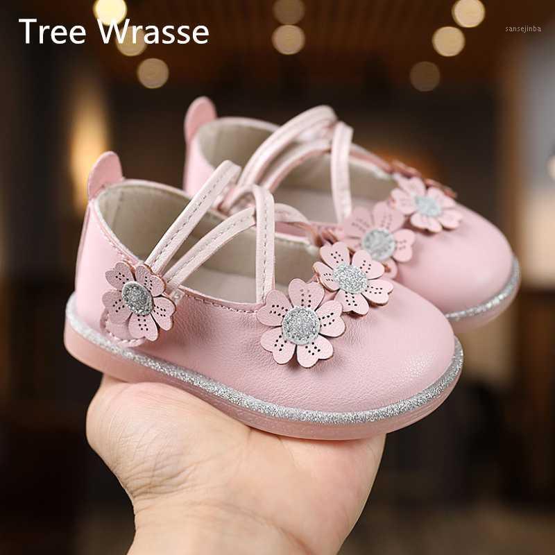 

Baby toddler shoes baby girl Baotou flower single shoes 2020 autumn new girl princess anti-kick soft-soled non-slip1, Pink