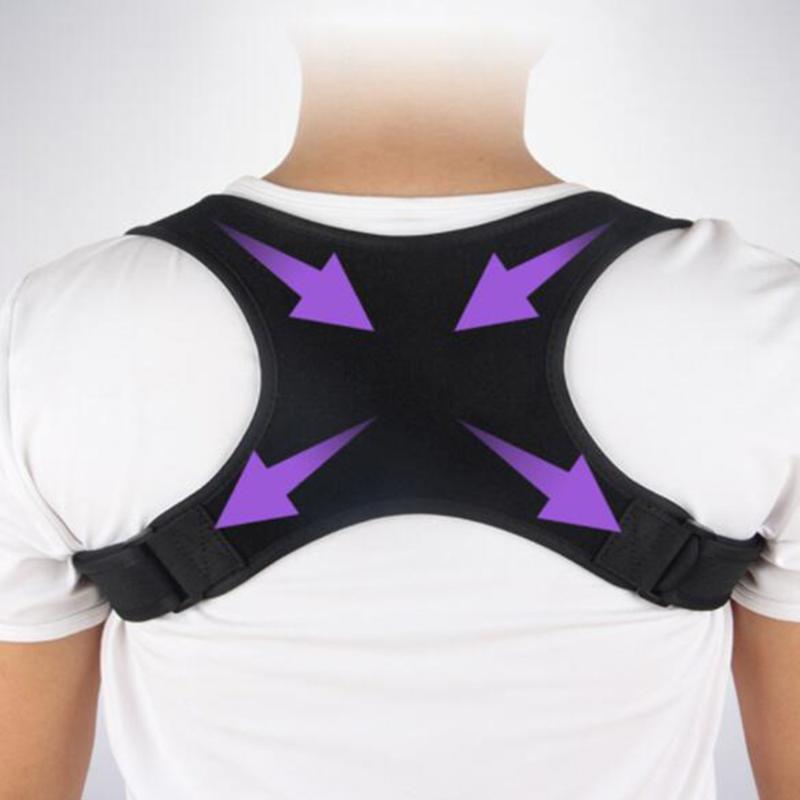 

New Hot Posture Corrector Adjustable Back Belt Support Spine Shoulder Brace Belts Adult Invisible Hunchback Back Support Corset, White