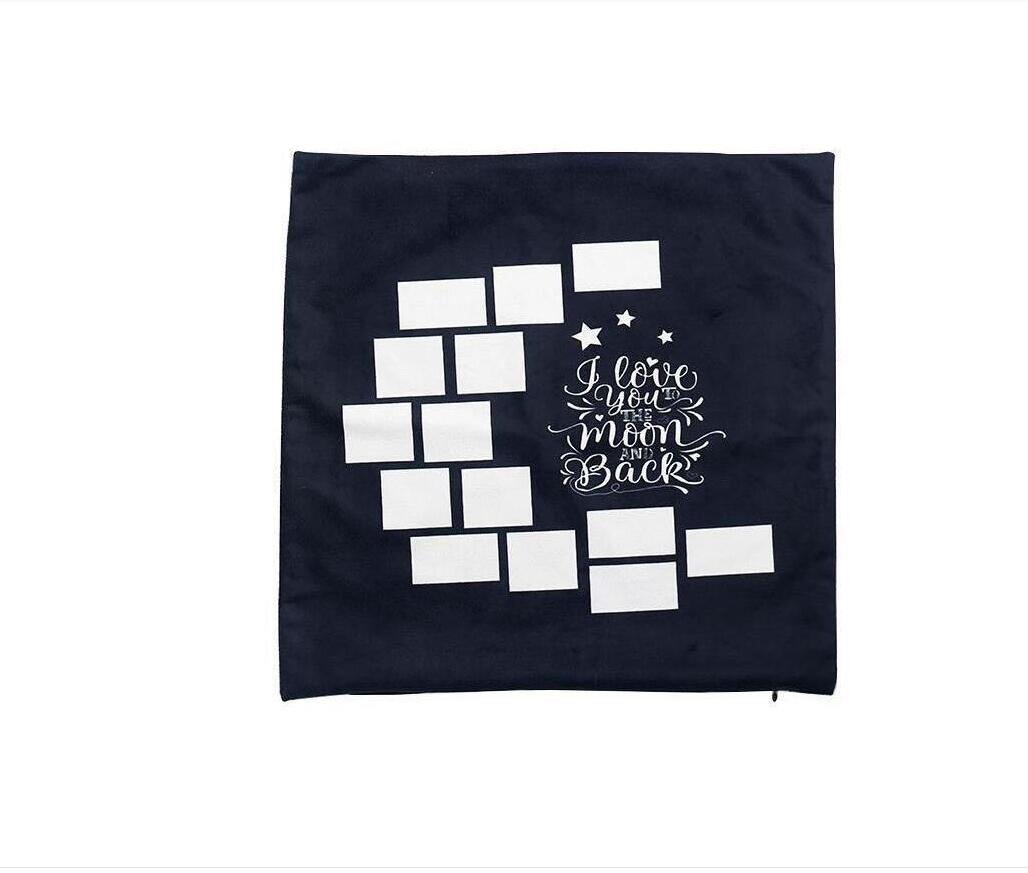 

sublimation blanks Pillowcase Honey Moon Pillowcovers Polyester Sublimation Pillowcases Plaid Panels Pillow Cushion DHL Free 9955, As pic