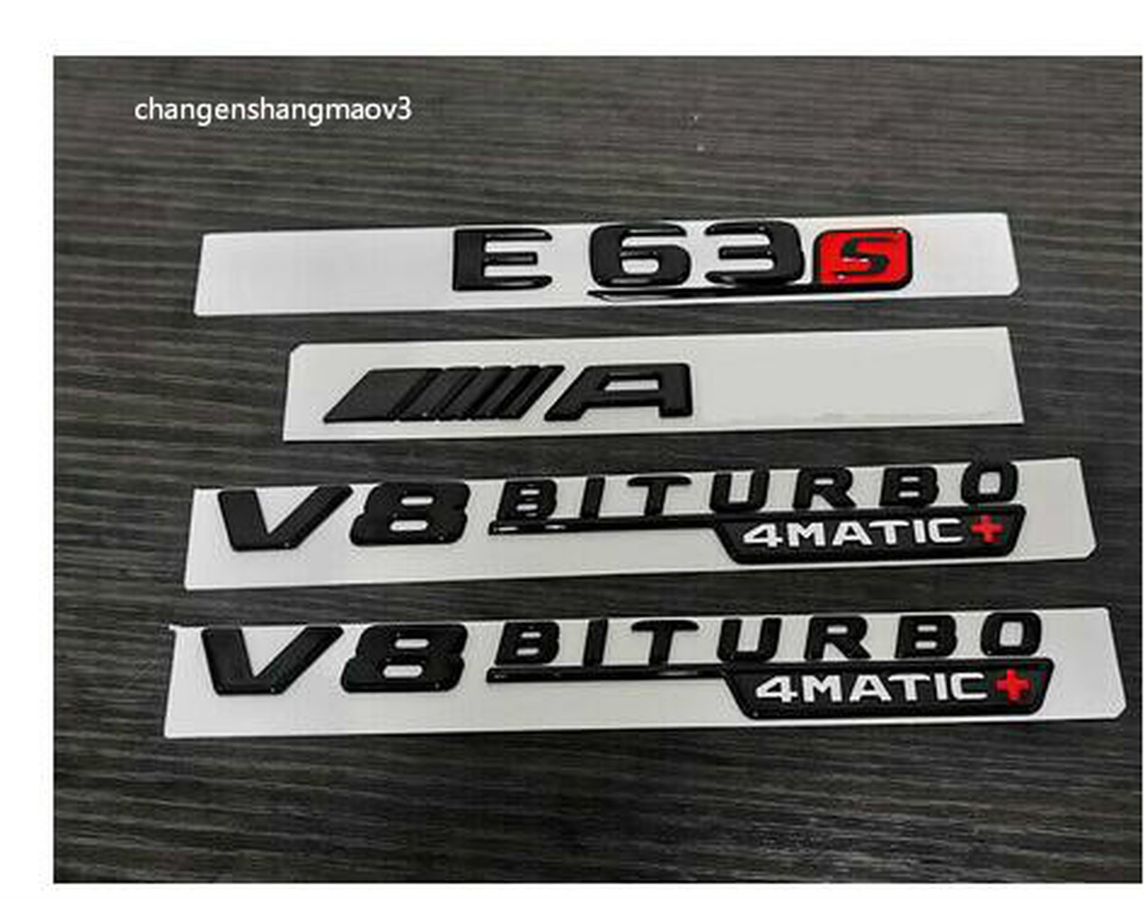 

Gloss Black E63S for AMG Biturbo 4matic+ emblem badge For-Mercedes-Benz E63 AMG W213