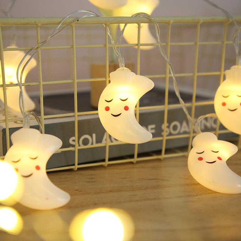 

1.5M 10 LED String Lights Moon Star Shaped Fairy Lights Hanging Lamp For Outdoor Indoor Balcony Bedroom Holiday Party Decor 2020
