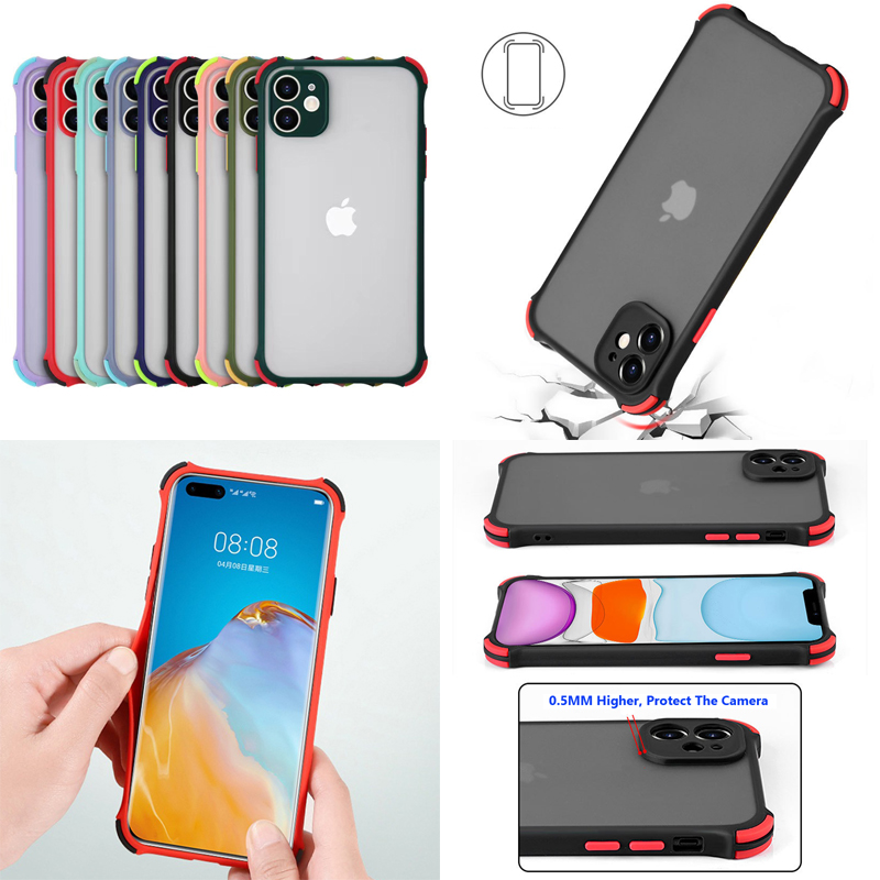 

Clear Matte Hybrid PC TPU Reinforced Corner Shockproof Case For Samsung A10S A20S A01 Core A11 A21 A31 A51 A71 A81 A91 A21S M01 M51 M21 M31, Each color is 5pcs at least