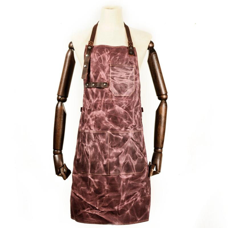 

Work Apron Coffee Shop Retro Apron High-End Restaurant Artisan Overalls Aprons H58C