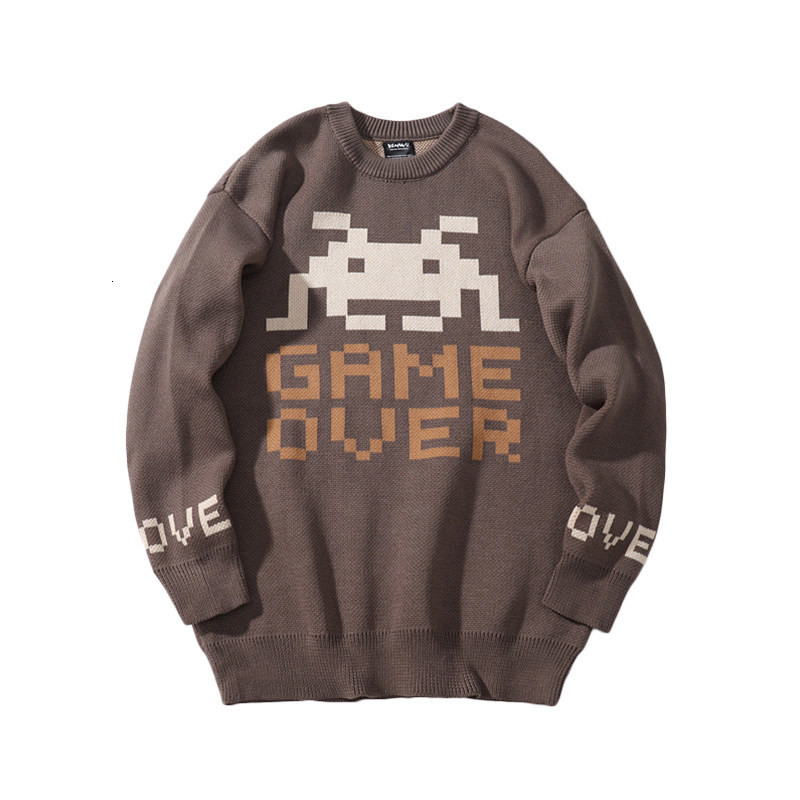 

2021 New Vintage Winter Thick Male Wool Standard Knitted Shirt Sweater Print Warm Men Comfortable The-neck Sleeve of Yt50155 Sweaters 77A4