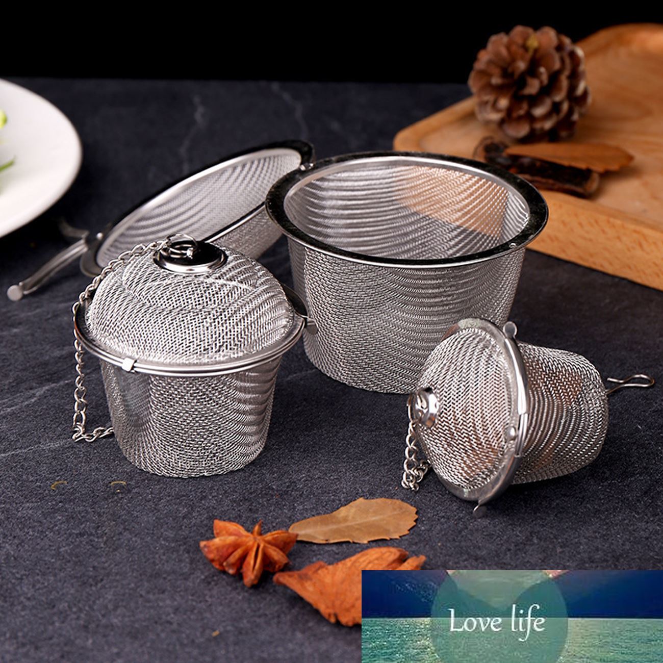 

1pc Stainless Steel Tea Infuser Sphere Locking Spice Tea Ball Strainer Mesh Infuser Filter Strainers Kitchen Tools Reusable