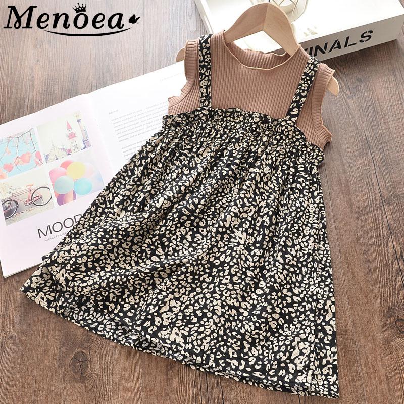 

Menoea Children Leopard Printed Dress 2020 New Summer Fashion Style Girls Clothes Dress Kids Fake 2pcs Suspender 2-7Y, Ax1392