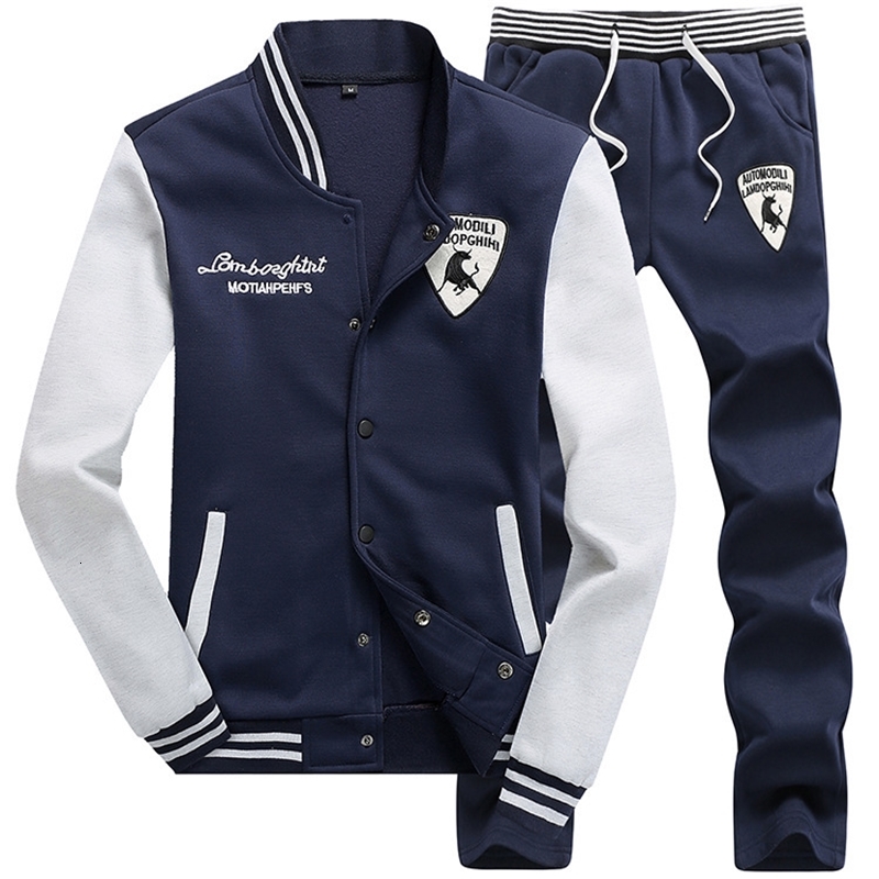

Autumn and Winter Sports Suit Cardigan Long Sleeve Casual Sportswear Fashion Slim Fit Breathable Men's Wear Batch, Red