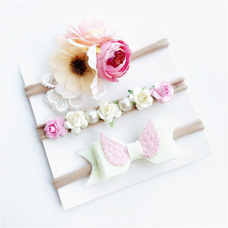 

Flower pearl Baby Headband Girl Head Bands Turban Newborn Headbands Hairbands Kids Baby Hair Accessories set 3pcs1