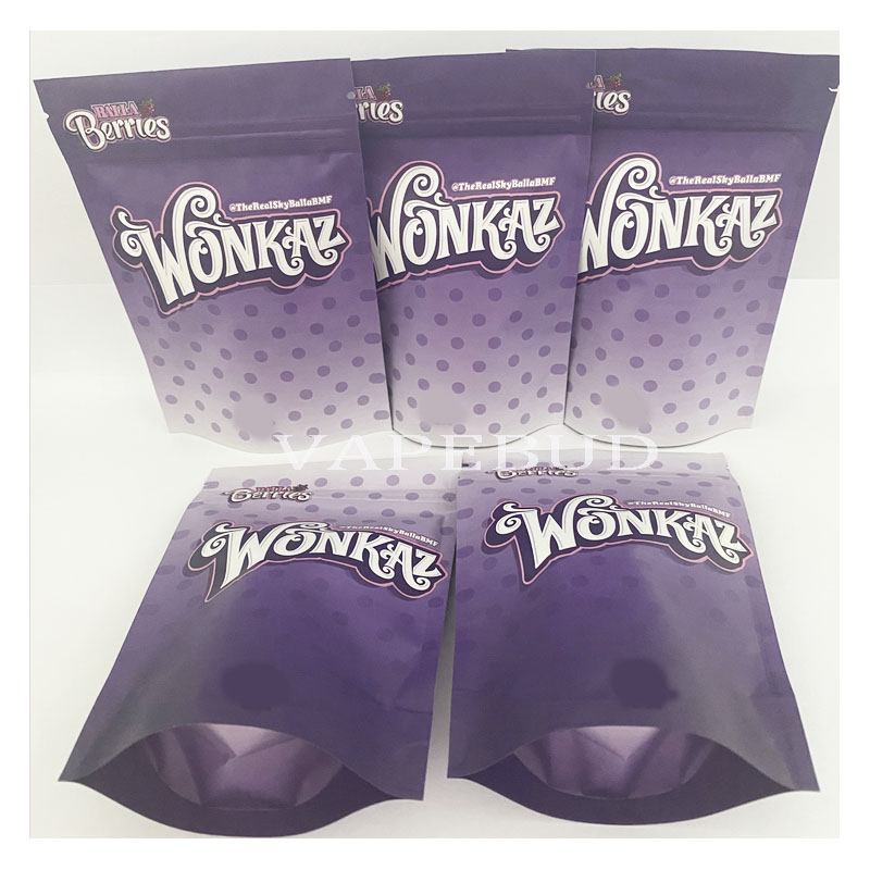 

WONKAZ runtz mylar ziplock bags 3.5 customised plastic bag packaging JOKES UP balla berries zaza gas house smell proof pvc zipper