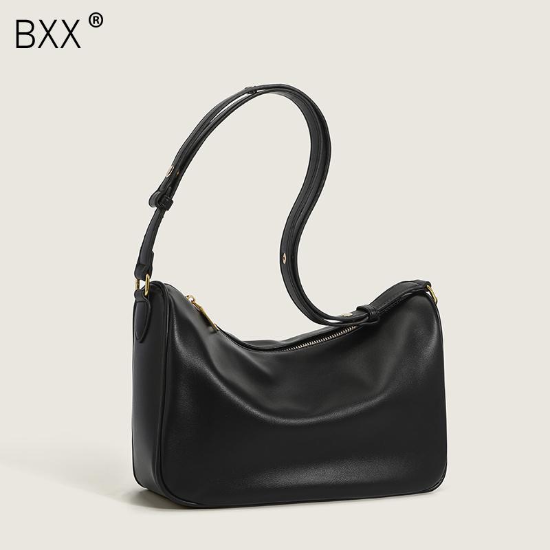 

[BXX] Small Designer Luxury Fashion Women Flap Crossbody Shoulder Bags PU Leather Handbags for Female Trending HQ686, Black