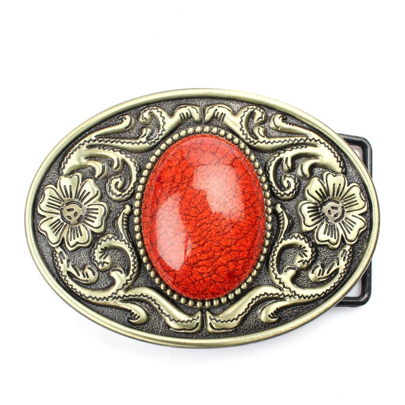 

Antique Vintage Arabesque Turquoise Western Cowboy Belt Buckle Pattern, Red
