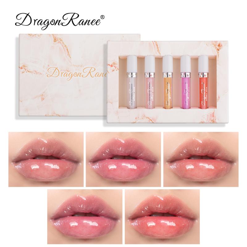 

5PCS/SET matte lip gloss for lip makeup nude purple colors long lasting waterproof moisturizing starry oil AM209