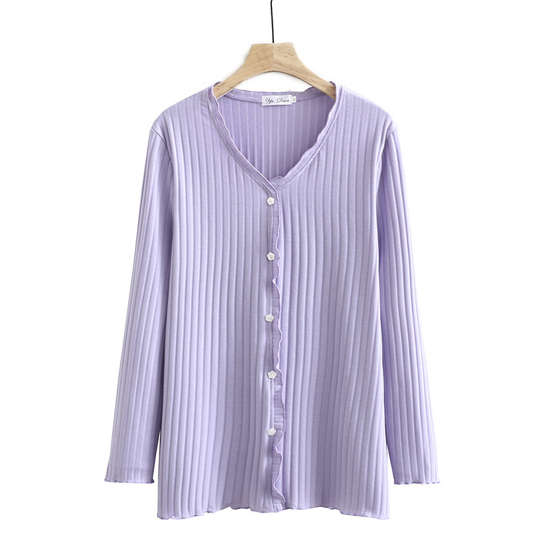 

Simple Lungs Oversized Summer Spring Neckline v From Women of Large Size Xl-3xl Lzf9, Purple.