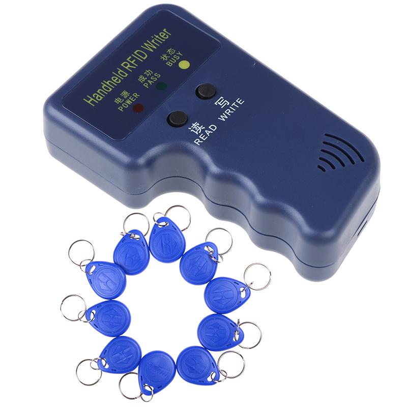 

125KHz handheld RFID writer/ copier/ readers/ duplicator with 10pcs id tags