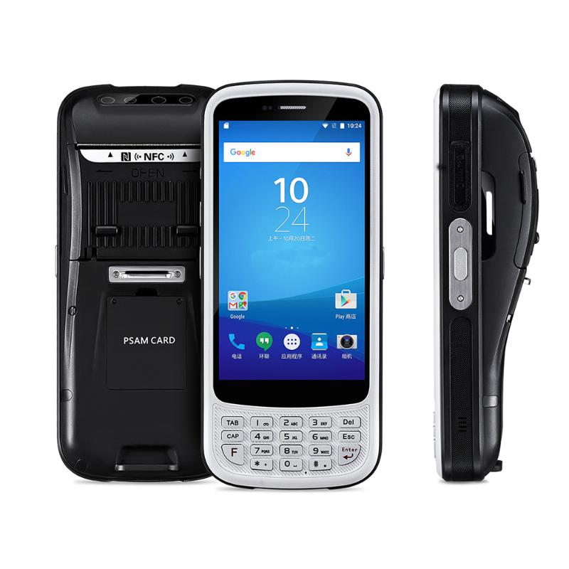 

5.2 Inch Android 6.0 OS Data Collector NFC Reader 1D 2D Barcode Scanner 2G RAM 16G ROM Android Terminal With Thermal Printer