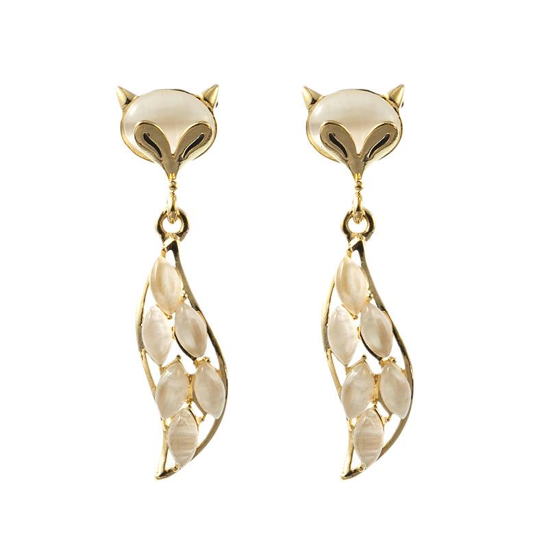 

Women Fashion Faux Opal Rhinestone Ear Studs Party Club Earrings hot