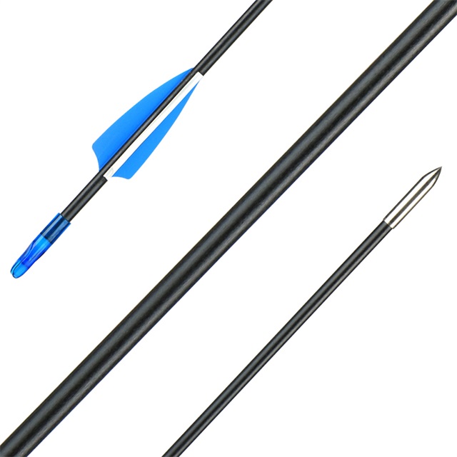 

750 spine glass fiber arrows for recurve bow hunting fiberglass arrows with 3 inch plastic arrow feather