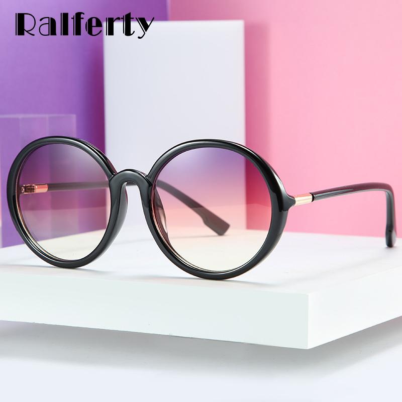 

Ralferty Oversized Round Sunglasses Women 2020 Luxury Vintage Black Gradient Shades Women Retro Sunglases Lady Sun Glasses D086