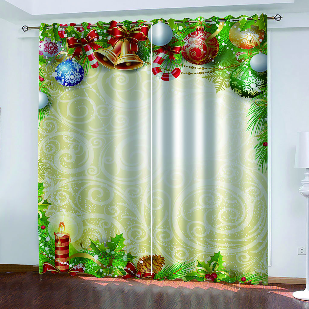 

Luxury Blackout 3D Window Curtains For Living Room Bedroom blue christmas curtains 3d stereoscopic curtain