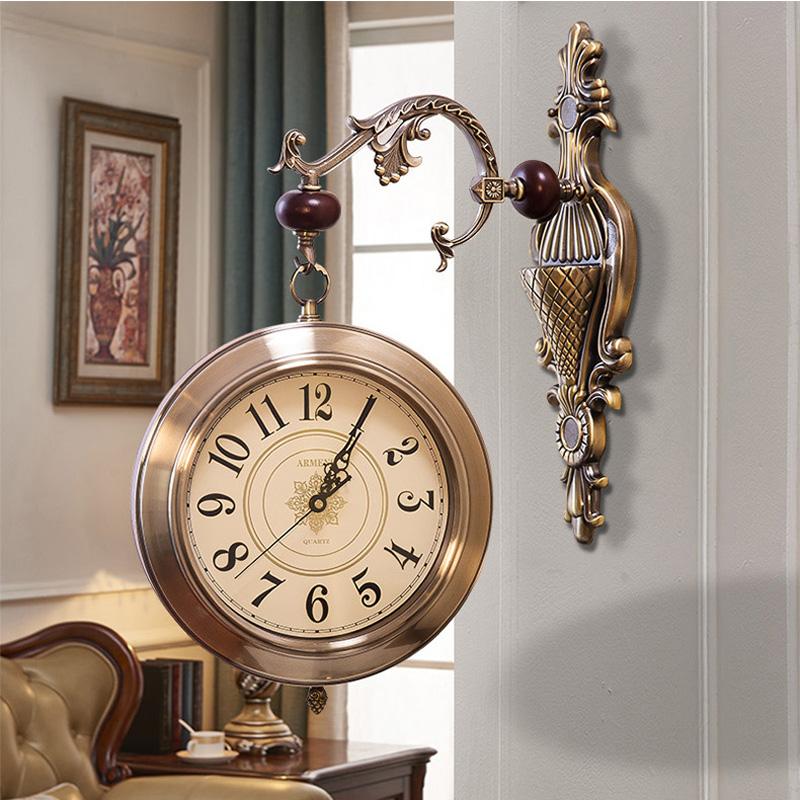 

Nordic Wall Clock Art Vintage Simple Creative Silent Round Bedroom Decoration Wall Clock Art Home Living Room Decoration
