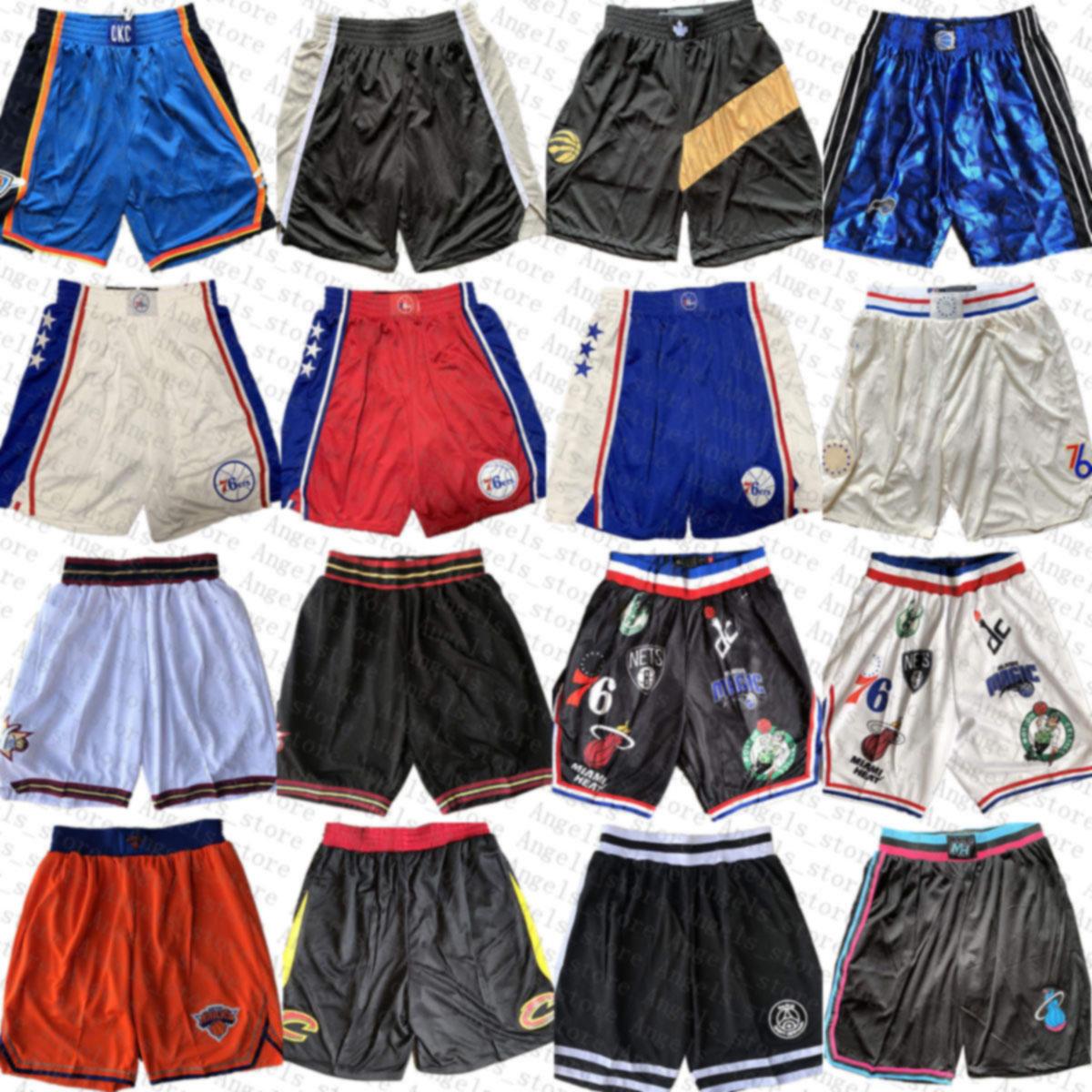 

Philadelphia 76er jersey Miami Heat Milwaukee Buck Detroit Piston Atlanta Hawk Heats 00 Pocket Basketball Shorts, Black;red