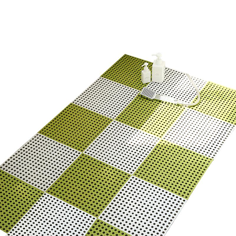 

Modern Square Anti-slip Bath Mat Diy Big Splice Floor Mat Kitchen Home Hotel Shower Bathroom Toilet Plastic Waterproof Rug Pad