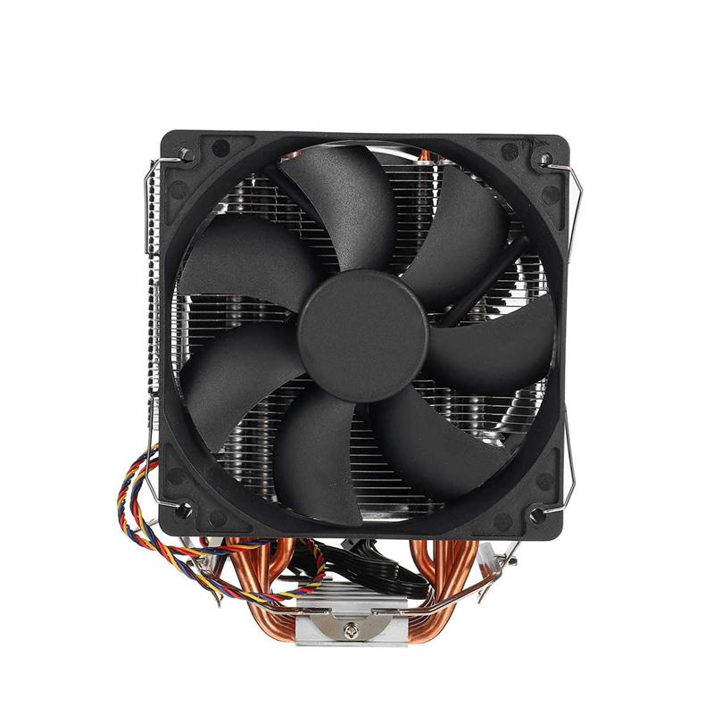 

CPU Cooler 12Cm Fan 6 Copper Heatpipes 4Pin Radiator Dual Fan Cooling Cooler for LGa 1150/1151/1155/1156/1366/775/2011 AMD