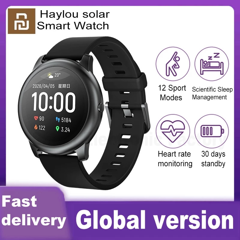 

YouPin Haylou Solar LS05 Smart Watch IP68 Waterproof Sport Fitness Sleep Heart Rate Monitor Bluetooth SmartWatch For iOS Android