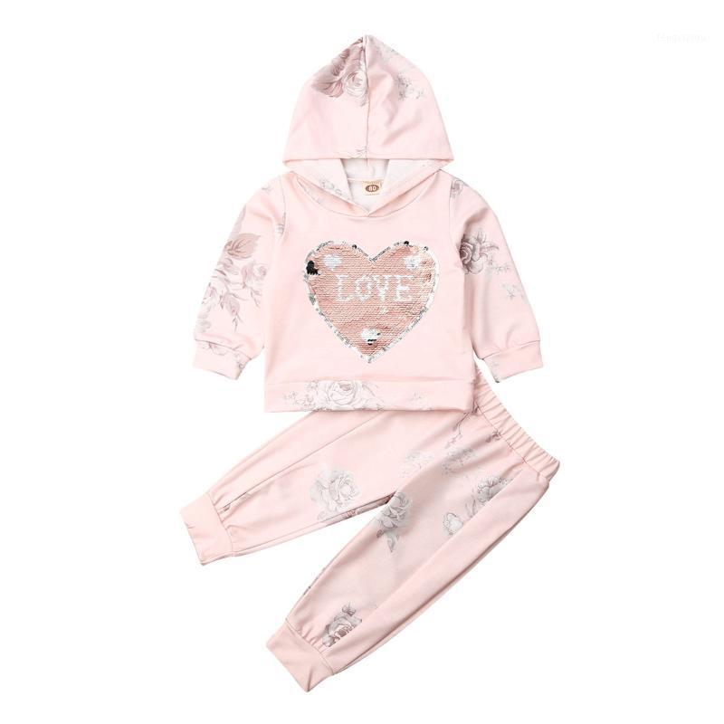

Child Tracksuit Newborn Infant Baby Boy Girl Kids LOVE Hooded Sweatshirts Pants Trousers 2PCS Casual Clothes Outfit1, Beige