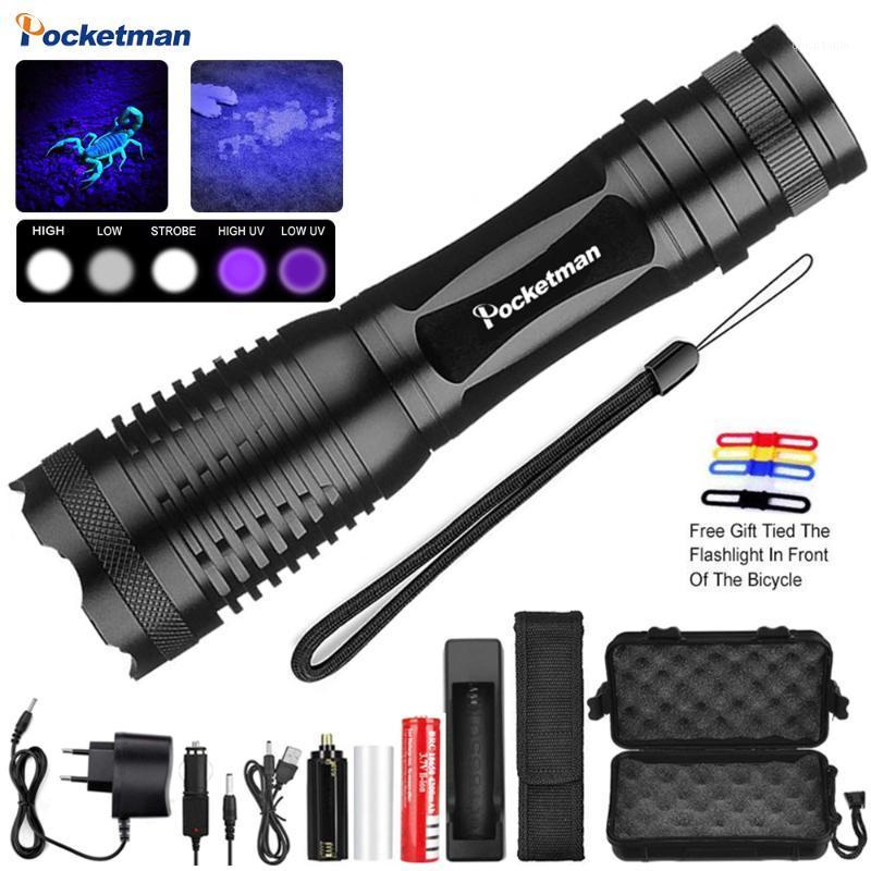 

8000LM 2 in 1 UV LED Purple/White Light UV Torch 395nm Ultraviolet Urine Detector for Carpet Pet Urine Catch Scorpion1