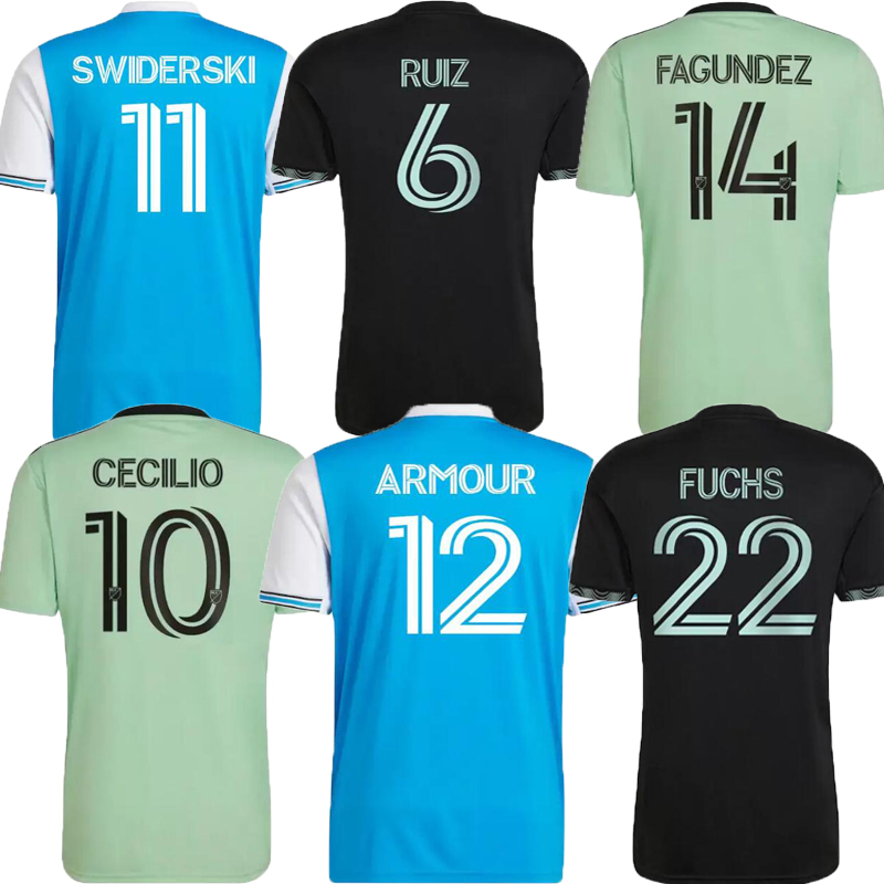 

2022 2023 MLS Soccer Jersey Charlotte FC home away Austin Sentimiento Kit Mint City 21 22 blue black Football Shirt SWIDERSKI McKINZE ARMOUR FUCHS DRUISSI DOMINGUEZ, Player