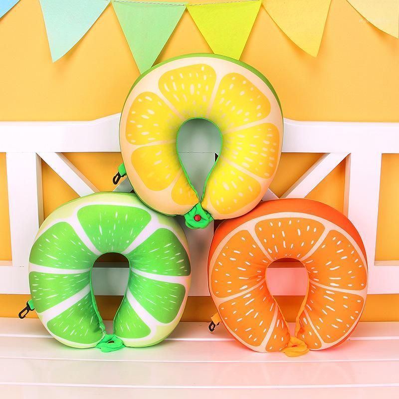 

1 Pc 6 Colors 3D Fruit U Shaped Pillow Protect The Neck Travel Watermelon Kiwi Orange Pillows Cushion Travel Pillow Neck1