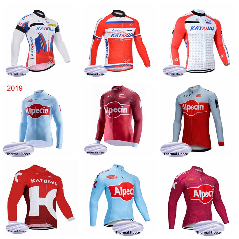 

KATUSHA Team cycling jersey /winter Cycling Clothing/ciclismo maillot MTB riding clothes tops Cycling Winter Thermal Fleece jersey 102224, Black