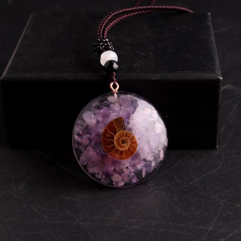 

Orgone Energy Necklace Chakra Reiki Healing Necklace Sacred Geometry Yoga Meditation Jewelry Pendulum Natural Stone DropShipping