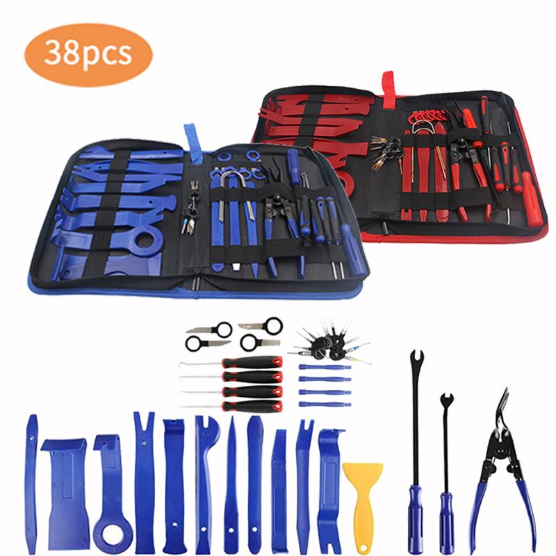 

38PCS Hand Tool Kit Pry Disassembly Tool Interior Door Clip Panel Trim Dashboard Removal Auto Car Opening Repair Set