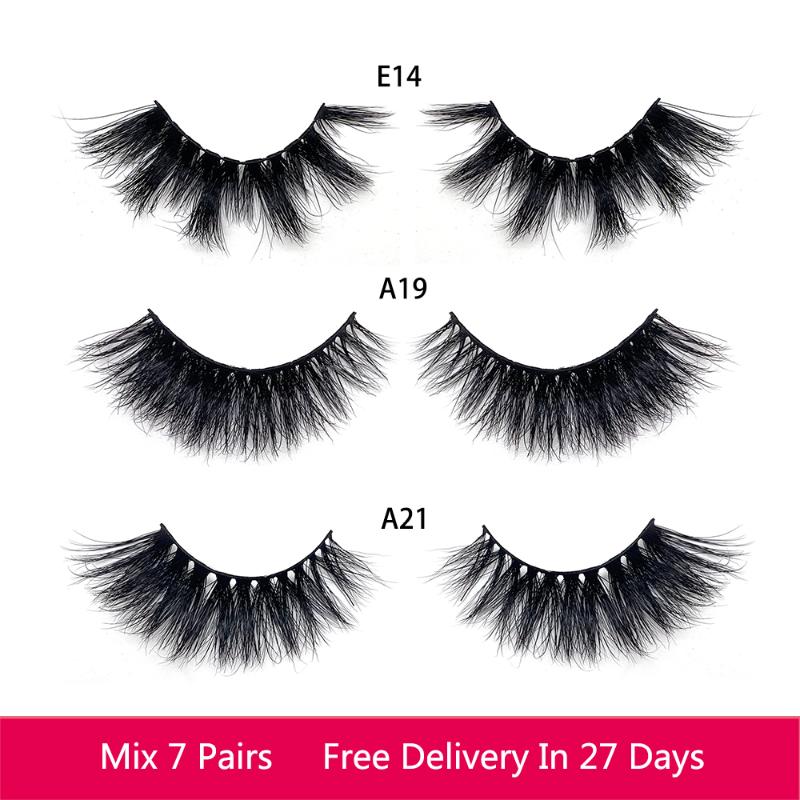

5D Handmade Siberia Mink Eyelashes China E14 Natural Fluffy Curl 21mm Embellish Eye To Extend The Cross Section Of Work Wedding