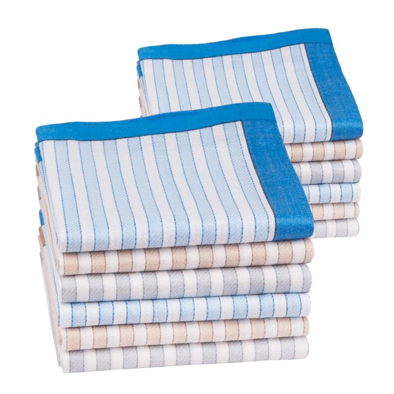 

Cotton Handkerchief Stripe Pattern For Gentlemen Accessories The New Year Gift 1 Set