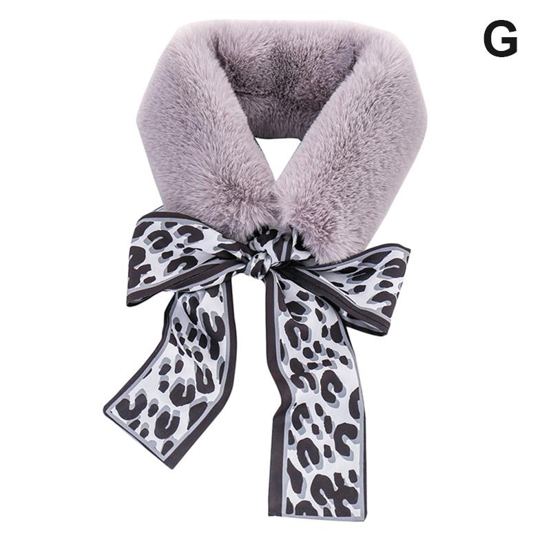 

Fur Collar Scarf for Women Faux Fur Scarves Neck Circle Loop Scarf Leopard for Fall Winter Coat Dress Best Sale-WT