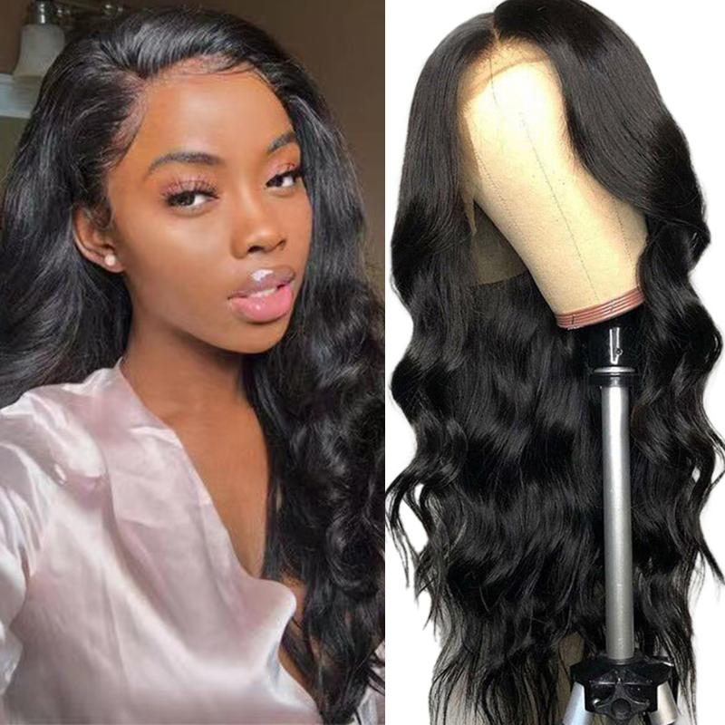 

Mogolian Body Wave 13x4 Lace Front Wigs Body Wave Remy Human Hair Wigs Pre Plucked Lace Front Human Hair For Black Women, As pic