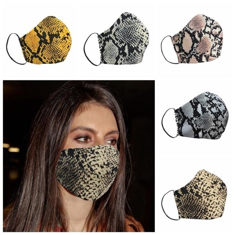 

Face Fashion Leopard Print Masks Designer Mask Washable Dustproof Respirator Riding Cycling Men Women Outdoor Sports Print Mouth Masks