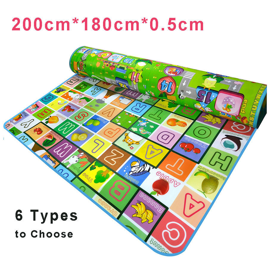 

Kids Large Play Rug Carpet Infant Children Bebe Gym Playmat Baby Floor Games Mats Newest Safe Alphabet Mat Soft Toys LJ200911, Forest and garden