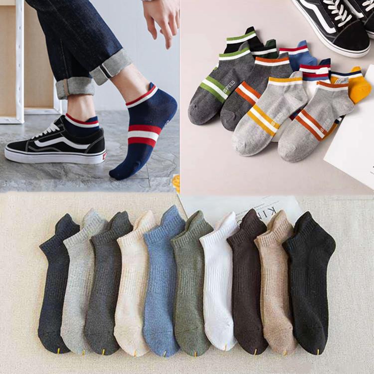 

5Pairs/10Pairs New fashion socks men autumn and winter boat socks men sports jacquard, 15