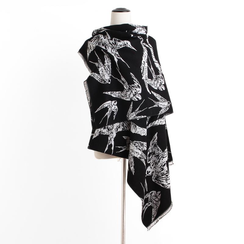 

New fashion women swallow bird cashmere scarves lady winter thick warm wool blanket scarf brand high quality shawl wrap