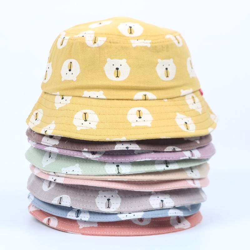 

Summer Child Fisherman Hat Foldable Cartoon Bucket Hat Street Hip Hop Bucket Hats Caps Vintage Bear Printed Fishing Hats gorras, Style2-4