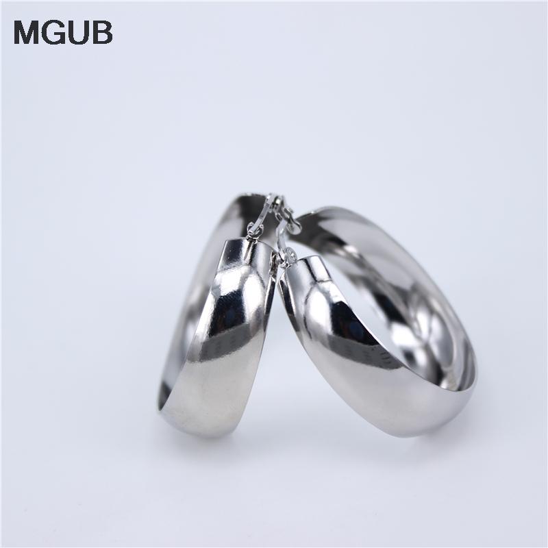 

316L stainless steel popular jewelry Hoop earrings smooth 2 color selection of women selling wild models gold color LH323