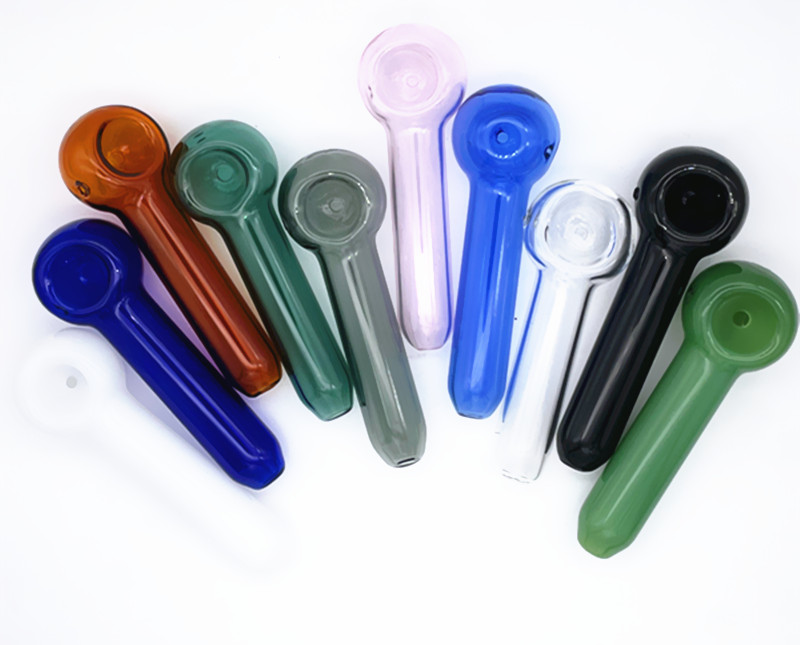 

QBsomk Tobacco Spoon Smoking Glass Oil Mini pipes water bongs hand