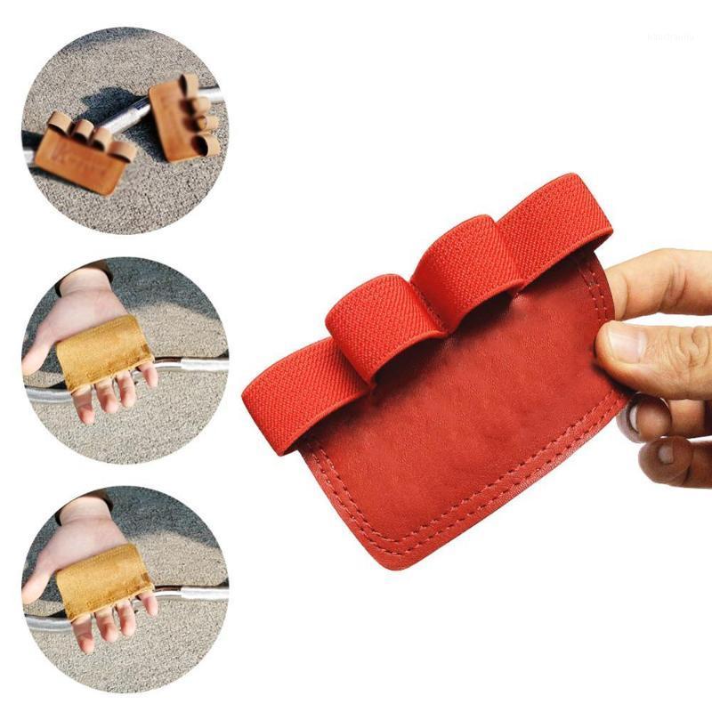 

Workout Grip Pad Leather Weight Lifting Grips Gym Gloves Pull up Gymnastics Fitness Exercise Palm Guard1, Brown